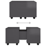 NNEVL Coffee Table High Gloss Grey 60x60x38 cm Chipboard