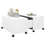 NNEVL Coffee Table White 75x75x38 cm Chipboard