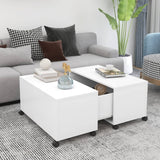 NNEVL Coffee Table White 75x75x38 cm Chipboard