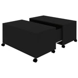 NNEVL Coffee Table Black 75x75x38 cm Chipboard