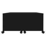 NNEVL Coffee Table Black 75x75x38 cm Chipboard