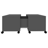NNEVL Coffee Table Grey 75x75x38 cm Chipboard