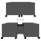 NNEVL Coffee Table Grey 75x75x38 cm Chipboard