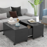 NNEVL Coffee Table Grey 75x75x38 cm Chipboard