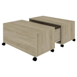 NNEVL Coffee Table Sonoma Oak 75x75x38 cm Chipboard