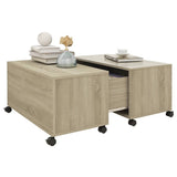 NNEVL Coffee Table Sonoma Oak 75x75x38 cm Chipboard