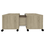 NNEVL Coffee Table Sonoma Oak 75x75x38 cm Chipboard