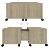 NNEVL Coffee Table Sonoma Oak 75x75x38 cm Chipboard