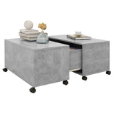 NNEVL Coffee Table Concrete Grey 75x75x38 cm Chipboard
