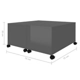 NNEVL Coffee Table High Gloss Grey 75x75x38 cm Chipboard