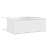 NNEVL Coffee Table White 80x80x31 cm Chipboard