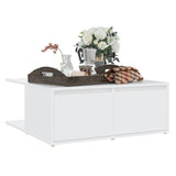 NNEVL Coffee Table White 80x80x31 cm Chipboard