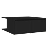 NNEVL Coffee Table Black 80x80x31 cm Chipboard