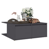 NNEVL Coffee Table Grey 80x80x31 cm Chipboard