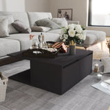 NNEVL Coffee Table Grey 80x80x31 cm Chipboard