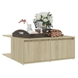 NNEVL Coffee Table Sonoma Oak 80x80x31 cm Chipboard
