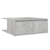 NNEVL Coffee Table Concrete Grey 80x80x31 cm Chipboard