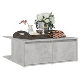 NNEVL Coffee Table Concrete Grey 80x80x31 cm Chipboard