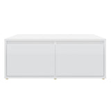 NNEVL Coffee Table High Gloss White 80x80x31 cm Chipboard