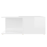 NNEVL Coffee Table High Gloss White 80x80x31 cm Chipboard
