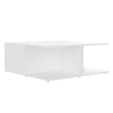 NNEVL Coffee Table High Gloss White 80x80x31 cm Chipboard