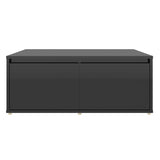 NNEVL Coffee Table High Gloss Black 80x80x31 cm Chipboard