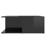 NNEVL Coffee Table High Gloss Black 80x80x31 cm Chipboard