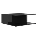 NNEVL Coffee Table High Gloss Black 80x80x31 cm Chipboard
