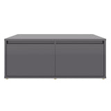 NNEVL Coffee Table High Gloss Grey 80x80x31 cm Chipboard