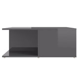 NNEVL Coffee Table High Gloss Grey 80x80x31 cm Chipboard