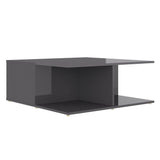 NNEVL Coffee Table High Gloss Grey 80x80x31 cm Chipboard