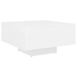 NNEVL Coffee Table White 60x60x31.5 cm Chipboard