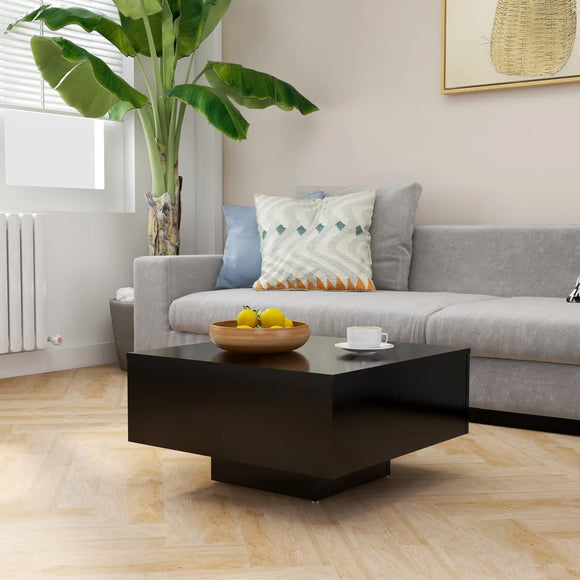 NNEVL Coffee Table Black 60x60x31.5 cm Chipboard