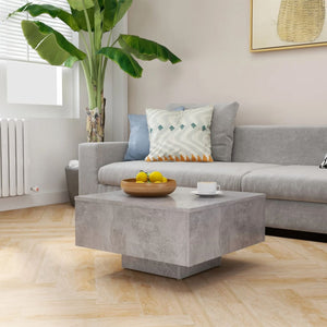 NNEVL Coffee Table Concrete Grey 60x60x31.5 cm Chipboard