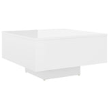 NNEVL Coffee Table High Gloss White 60x60x31.5 cm Chipboard