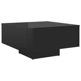 NNEVL Coffee Table High Gloss Black 60x60x31.5 cm Chipboard