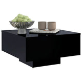 NNEVL Coffee Table High Gloss Black 60x60x31.5 cm Chipboard