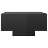 NNEVL Coffee Table High Gloss Black 60x60x31.5 cm Chipboard