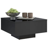 NNEVL Coffee Table High Gloss Grey 60x60x31.5 cm Chipboard