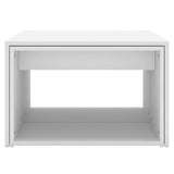 NNEVL 3 Piece Nesting Coffee Table Set White 60x60x38 cm Chipboard