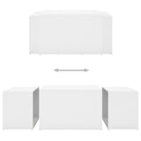 NNEVL 3 Piece Nesting Coffee Table Set White 60x60x38 cm Chipboard