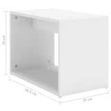 NNEVL 3 Piece Nesting Coffee Table Set White 60x60x38 cm Chipboard
