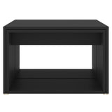 NNEVL 3 Piece Nesting Coffee Table Set Black 60x60x38 cm Chipboard
