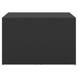 NNEVL 3 Piece Nesting Coffee Table Set Black 60x60x38 cm Chipboard