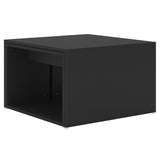 NNEVL 3 Piece Nesting Coffee Table Set Black 60x60x38 cm Chipboard