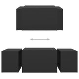 NNEVL 3 Piece Nesting Coffee Table Set Black 60x60x38 cm Chipboard