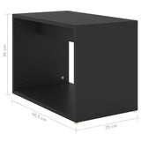 NNEVL 3 Piece Nesting Coffee Table Set Black 60x60x38 cm Chipboard
