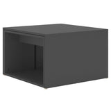 NNEVL 3 Piece Nesting Coffee Table Set Grey 60x60x38 cm Chipboard