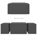 NNEVL 3 Piece Nesting Coffee Table Set Grey 60x60x38 cm Chipboard