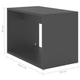 NNEVL 3 Piece Nesting Coffee Table Set Grey 60x60x38 cm Chipboard